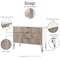Manhattan Comfort 2-Piece DUMBO Standard 3-Drawer Dresser and DUMBO 1.0 Nightstand in White and Grey 2-DB01-WG - alternate 3